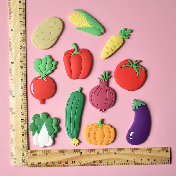 15-pack kylskåpsmagneter fruktmönster whiteboardmagneter för barn tredimensionella tecknade kylskåps whiteboardmagneter