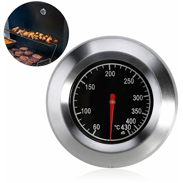 Bi-metallisk analog termometer til træ- og grillovn