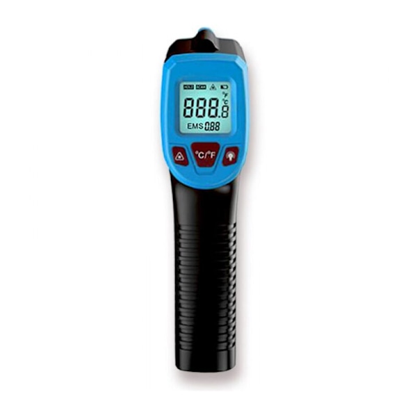 Blåt termometer infrarødt, Temperaturpistol Numerisk Laser Uden Kontakt -58 ° F Til 1112 ° F (-50 ° C Til 600 ° C) med LCD-skærm