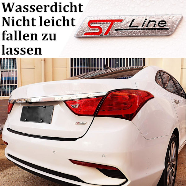 2 kpl Metal St -linjatarra Auton päämerkin embleemi Kromitarra, useimpiin automalleihin