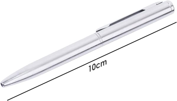 Sett med 3 mini metallkulepenner - Retractable rustfritt stål Retractable kulepenner, 10cm