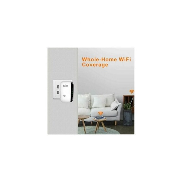 WiFi forstærker, 2,4 g trådløs internetforstærker til hjemmet, Super forbedret Wi-Fi rækkevidde, WLAN signal repeater, installation og nem dækning