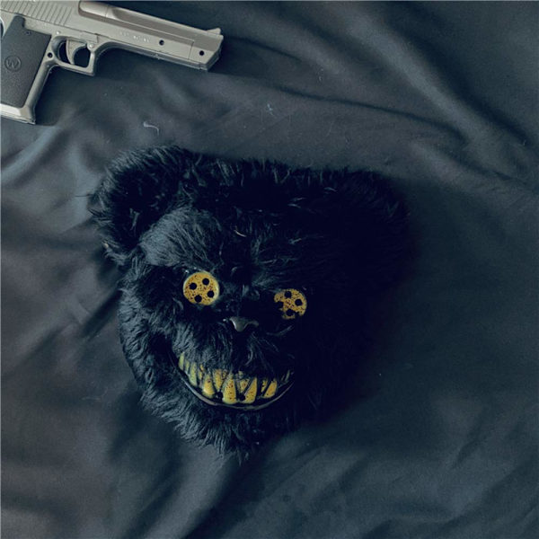 Halloween-naamio, pelottava karhunaamio, verinen pehmonen, naamio, cosplay-asu, rekvisiitta, Halloween-juhlat