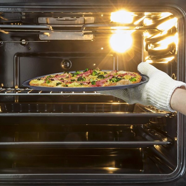 Heaty, brandsäker, multifunktionell (grill, kök, matlagning, grill, eldstad ...). Helt dubblerad. 1 par - En storlek - gul färg