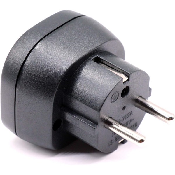 (3 kpl, musta)UK–EU/DE/FR/IT/ES Plug Adapter, Electronic De