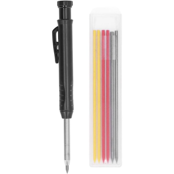 Ridsenål til træarbejde i wolframcarbid sort sæt med spidse markeringsværktøjer med ekstra refills (tricolor refill)