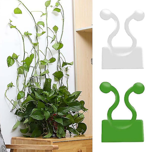 18 stk. Usynlige Plante Klatre Clips Vinstokke Vægfæste Klistrede Clips Krog L