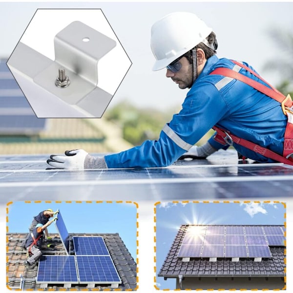 SOLAR SOLUTION Montering 4ST ALUMINIUM TILLBEHÖR Z SOLPANEL TILLBEHÖR MONTERING FÖR CAMPING CHOCKER, BRÄDA, STUGA