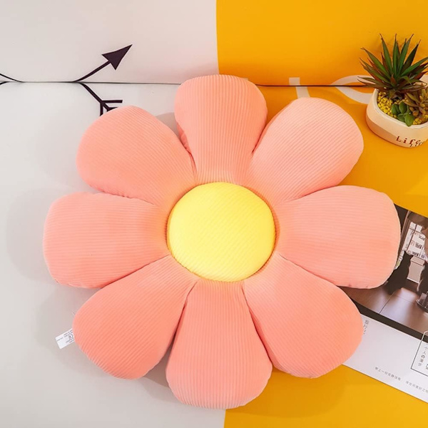 1 stk Blomsterputer (15,35 tommer, ) - Daisy Blomsterformet Pude, Søt Blomster Plysj Gulv Pude Matte, Soverom Sofa Stol Dekorasjon
