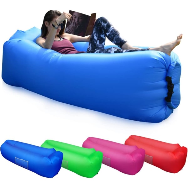 Vanntett luftesofa med komfortable puter, bærbar oppblåsbar sofa, luftesofa, for camping, ferier, fotturer, svømmebasseng og strandfester, 2