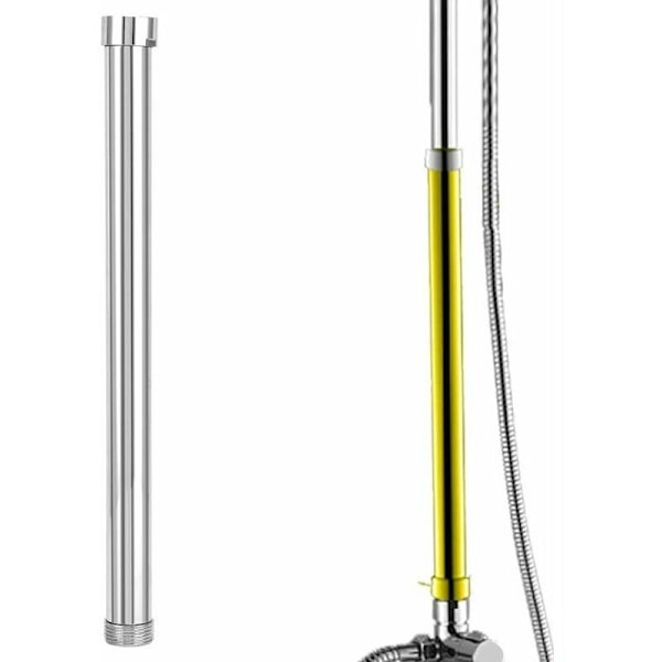 30 cm duscharmar, G3/4 duscharmförlängning, duschhuvudförlängning, nedre förkromad kopparrör