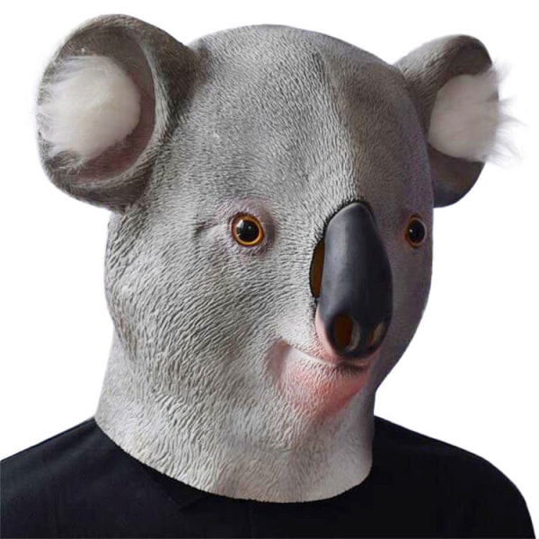 Grå koala maske wombat sjov prom fest dovendyr bjørn hovedbetræk dyr lege rekvisitter trækbar bjørn maske