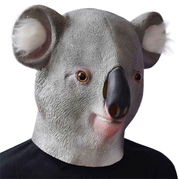 Harmaa koala naamio wombat hauska prom juhlat laiska karhu pää peite eläin leikki rekvisiitta vedettävä karhu naamio