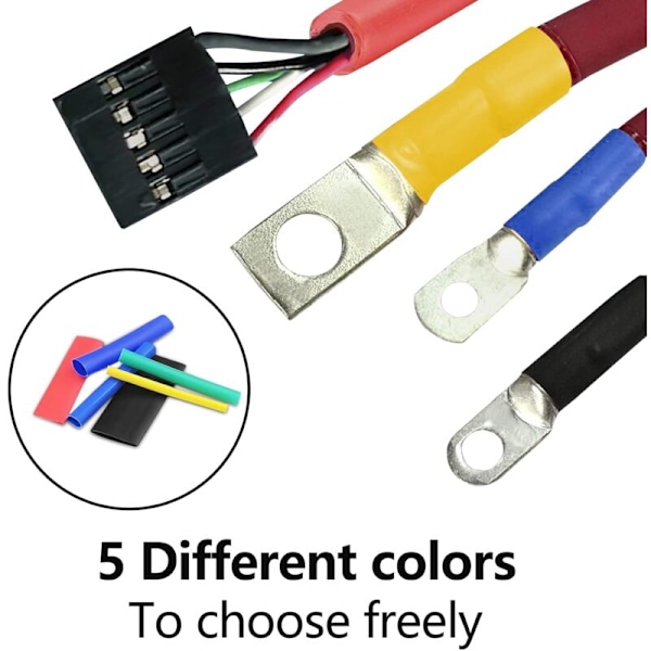 Vattentät Krympslang, 2:1 Krympslang, Elektrisk Isolering Krympslang Kabelrör Kit för Elektrisk Kabel (5 Färger), 328 Delar