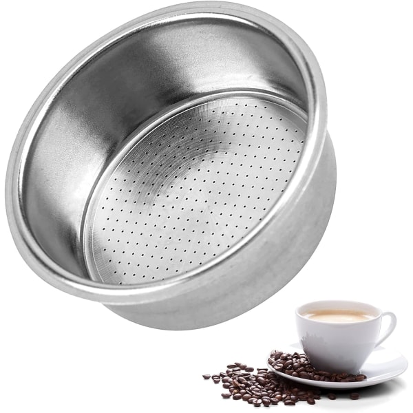 58mm Rustfrit Stål Kaffe Filter, Genanvendeligt Kaffe Filter Holder Enkeltlags Filterkurv Kaffe Maskine Tilbehør til Kaffe Maskiner