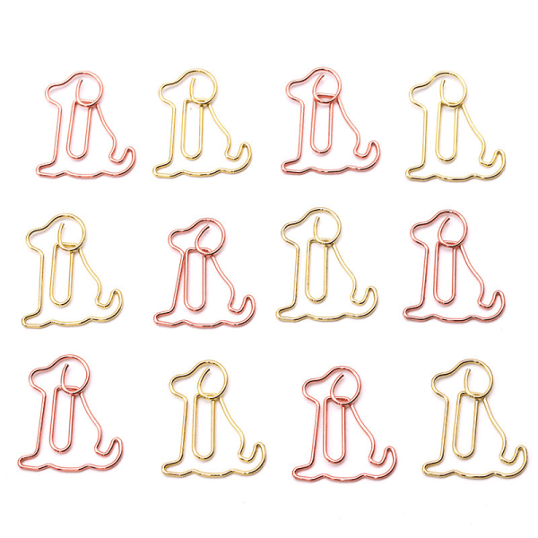 20 st metall hundklämma (roséguld + guld) Kreativt djur gem