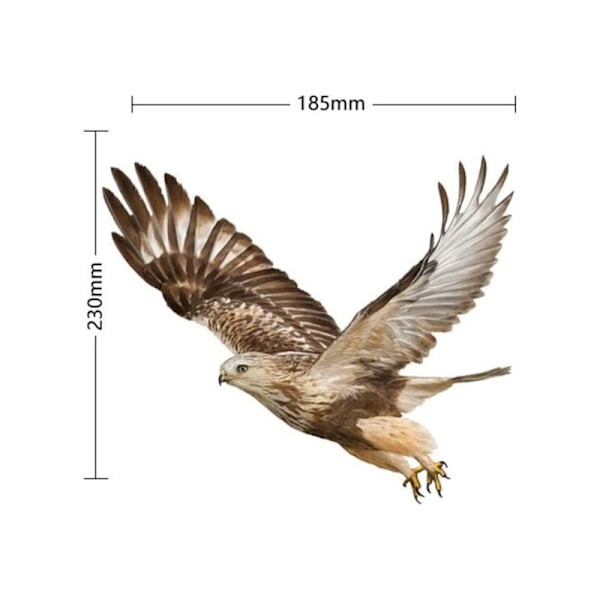 23 cm x 18,5 cm flyvende ørne sticker, 3D dyre bil sticker, 2 vandtætte pakker Décalque kreativ sticker dekorationstilbehør til vindues tapet