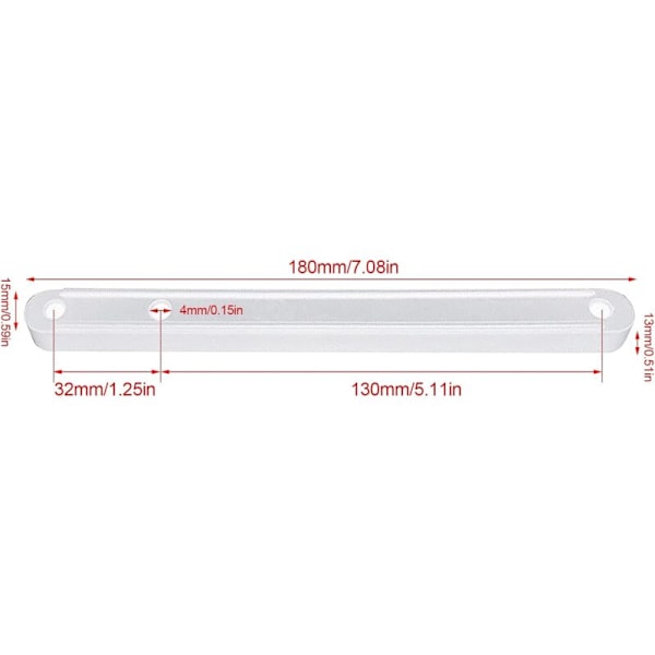 Sett med 5 par plast skuffeskinner for skuffer - Utrekkbar organizer - Oppbevaringsverktøy for møbelskuffer (180 mm)