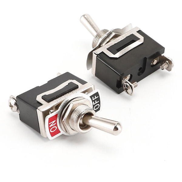 AC220V 20V on/Off 2-asentoinen 2-nastainen kytkin, auton valojen kojelautaan (6, musta pakkaus)