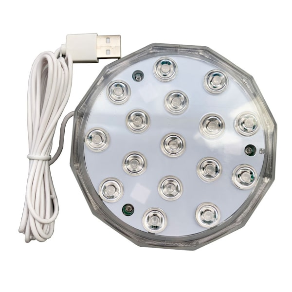 USB-stikkontakt akvarielys LED28-tasters trådløs fjernbetjening 16-lyset dykkerlys badekar køleskab magnetisk lysudsendende natlys