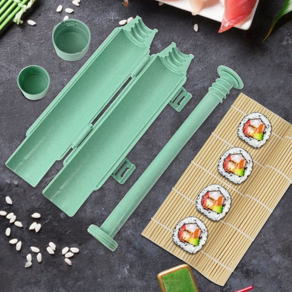 Sushi Maker Kit, Sushi Maker Roll, Sushi Bazooka, Sushi Maker, Sushi Maker, Sushi Molds for Beginners, with Bamboo Mat and Cloth, Kitchen Accessorie