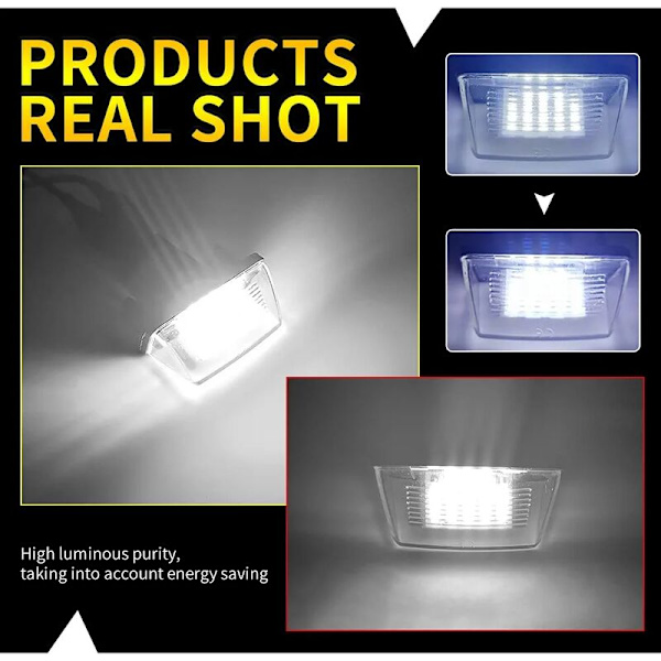 LED-nummerpladelys 12V 3528SMD 6500K Xenon Hvidt Baglygte til Peugeot 206 207 306 307 308 5008 Citroen C3 C4 C5 Berlingo SAXO XSARA Pic