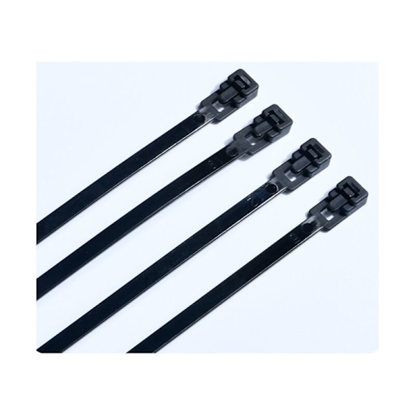 Gjenbrukbart plaststrammehalskjede 150mm x 4.8 mm, svarte rilsan halskjeder 100 stk, liten drivhuskabel, plastkabelbinder