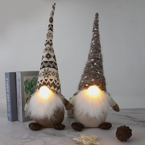 2-pack jultomteplyschdocka julgransprydnad