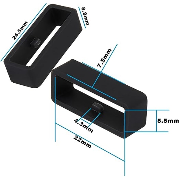 10 stk silikonurrem for 22 mm rem - , passer til Bo Neng A360 Garmin Fenix7 og andre 22 bredde silikonbriller