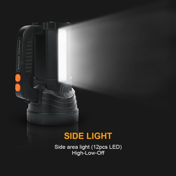 15000 Lumens Oppladbar Super Bright LED-lommelykt Med Heilwi
