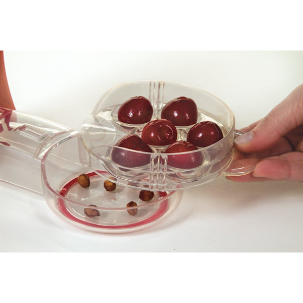 Pitter, Multi Pitter for Cherry, Cherry Pits, Easy Press Seed Removal with 6 Red Cherry Pitter