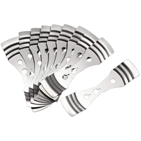 10 st 3-håls ljustillverkningsverktyg, metalljuskärncentreringsanordning, rostfritt stål ljuskärnklipp