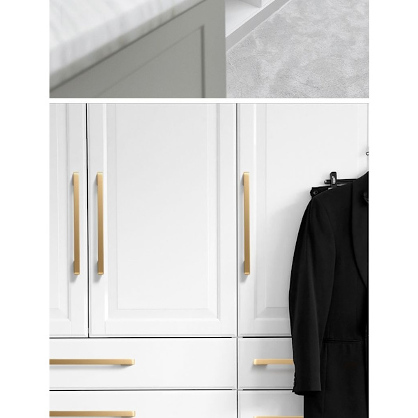 Guld Kökshandtag Set om 10 Möbelhandtag Lådhandtag Möbelstånghandtag 128mm Centrum Avstånd-Guld Möbelhandtag Kitche