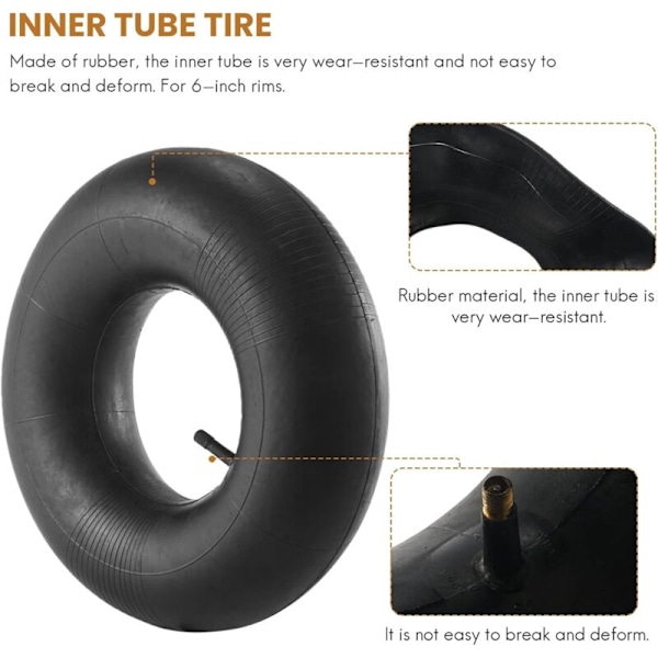 15X6.00-6 Innerslang Set för 15X6X6 TR13 Gräsklippare Traktordäck