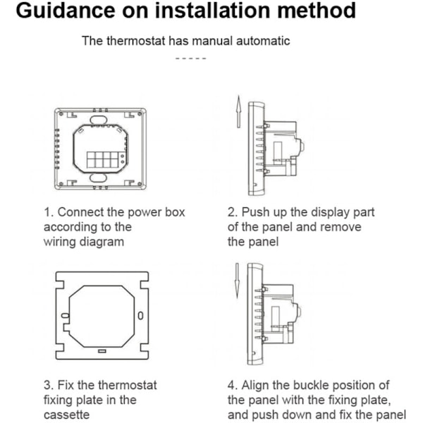 Intelligent temperaturregulator WiFi i8Hgb Tuya Termostat Retro Blændende Automatisk Lysstyrkejustering Hjem Mode/Fraværsapplikationer til Mobil