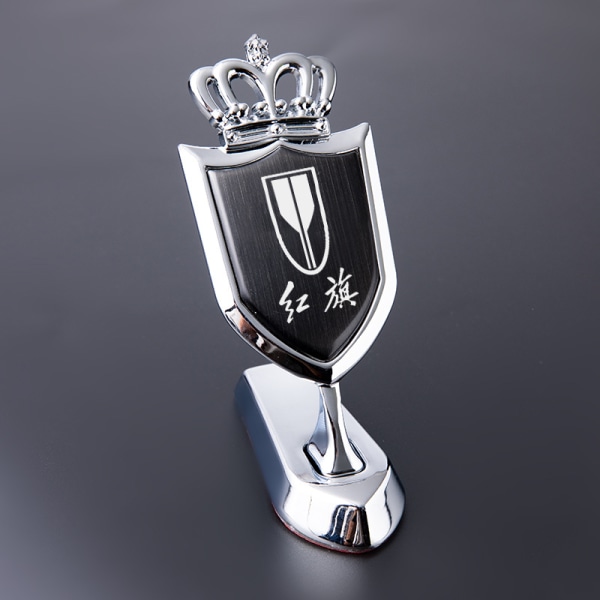 Suitable for Hongqi H5 HS5 E-HS3 H7 HS7 car front hood badge sticker(silver black)