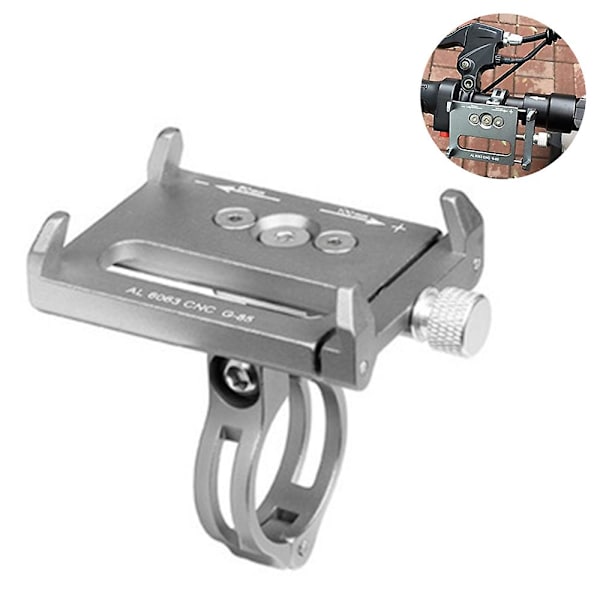 Sykkelmobilholder, Mobilholder for Terrengsykkel Styre og Styrerør Mobilholder i Aluminium Legering Justerbar Mobilholder