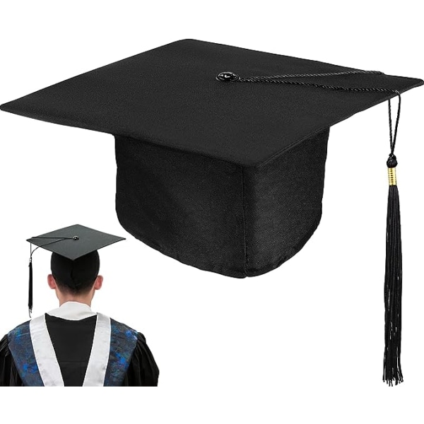 Justerbar Bachelor Gradua Hat Unisex Graduate Cap for Gradua
