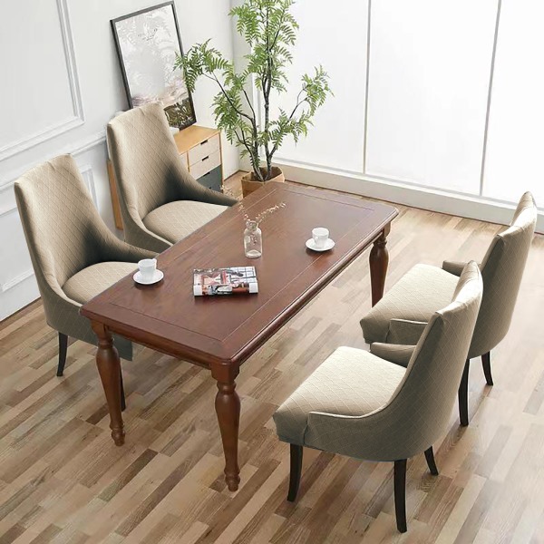 Timanttinen vedenpitävä laajennettava tuolinpäällinen 4 kappaleen sarja - Taupe, yleinen tuolinpäällinen, moderni ja kestävä, sopii kotiin, hotelliin, ravintolaan, bankettiin