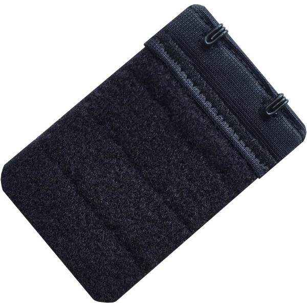Svarta damunderkläder 3-pack Mjuka Bekväma Bh-förlängare 2 Hakar, 6,1 cm x 3,8 cm
