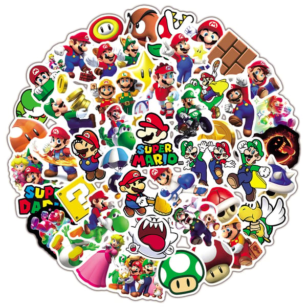 50 Mario Super Mary Graffiti-klistremerker