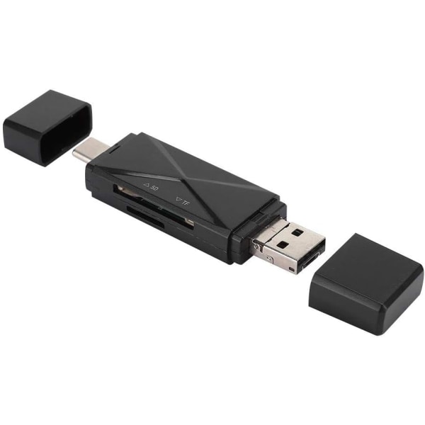 Type C kortlæser, USB 2.0 5 i 1 OTG Multi-Card Reader Converter