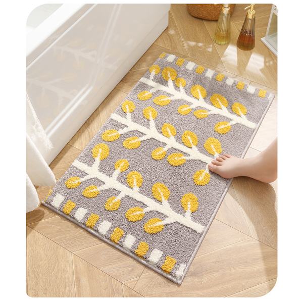 ins kevyt ylellinen lehti kasvi jacquard kylpyhuone liukumaton matto imukykyinen lattiamatto eteisen ovi matto liukumaton jalka matto makuuhuone matto