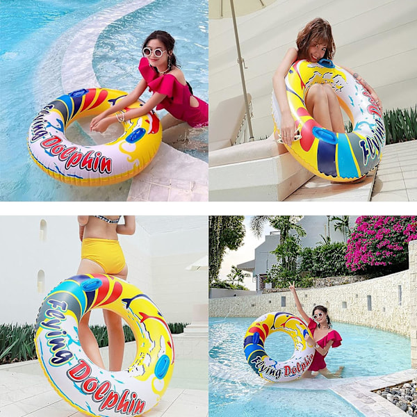 Svømmering, Svømmering, Oppustelig Ring, Svømmering Flydende Svømmering Hawaiiansk Svømmering Ideel til Voksne Teenagere Strand og Pool.