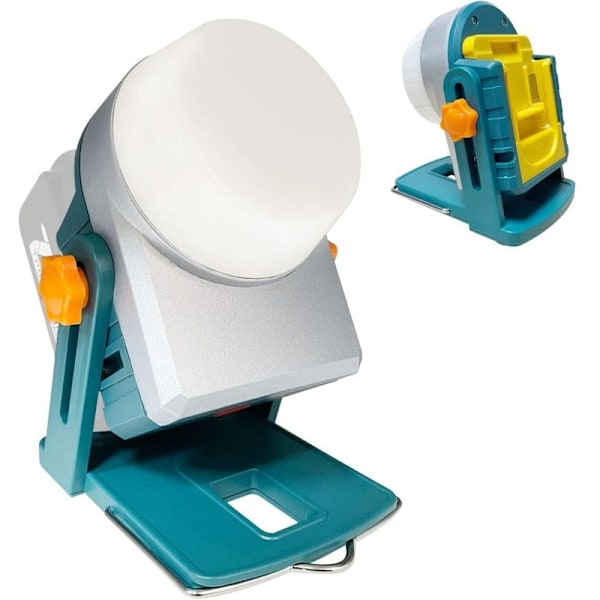 LED Byggepladsspotlight, Genopladelig Batteri Spotlight til Makita 14V-18V Batteri, 18W 1600 Lumens Bærbar LED Arbejdslampe, Batterilampe