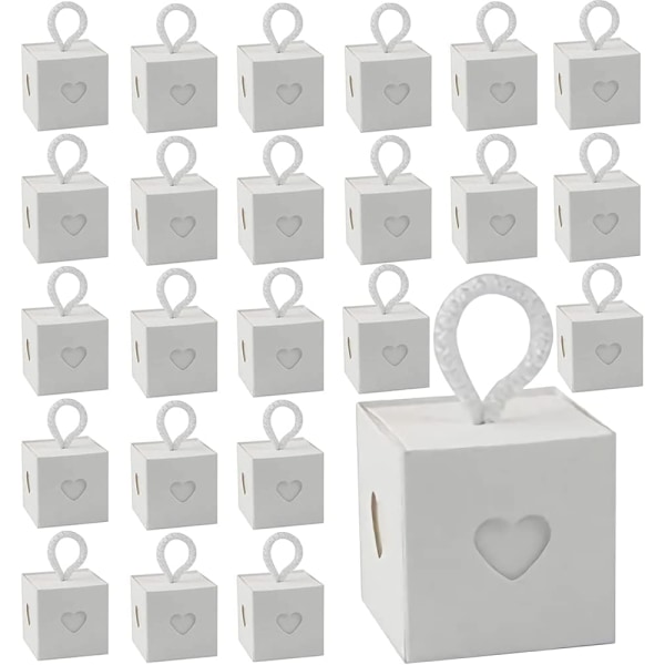 50 st kartong presentförpackning, bröllopsfest presentask, bröllops godis presentask, presentförpackning förpackning, liten kraft tom presentask för