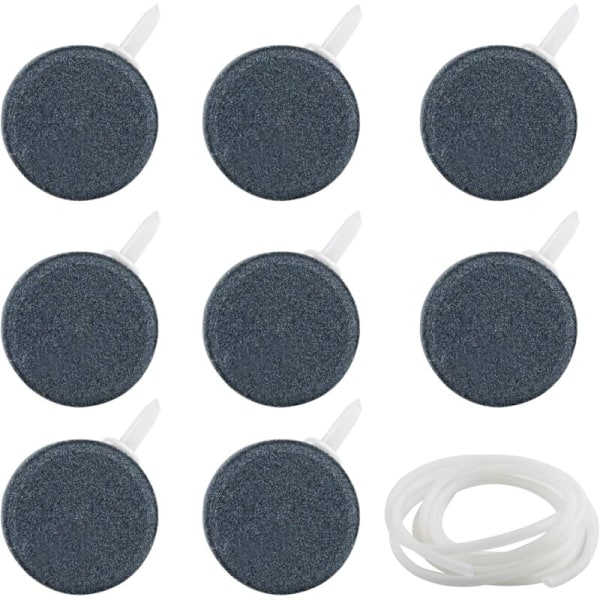 Stycken Akvarium Luftstenar - Dammsyrgassten - Akvarium Bubbel Syrediffusor - Nano Luftpump - med 1,5m Slang, 1 Sugkopp, 1 Backventil