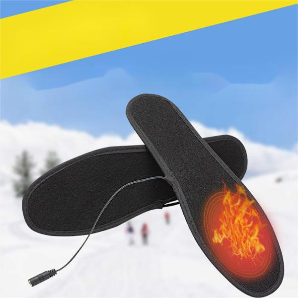 Vinter fotvarmer oppvarming innersåle USB oppladbar gåing vaskbar oppvarmet innersåle