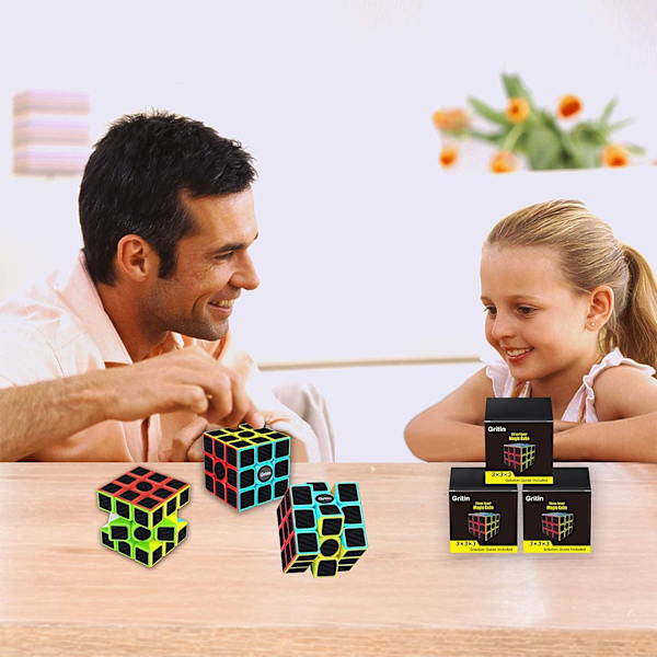 Rubikin kuutio, 3x3x3 pyörivä Rubikin kuutio nopeus Rubikin kuutio aivoharjoittelupeliin tai loma-lahjaan
