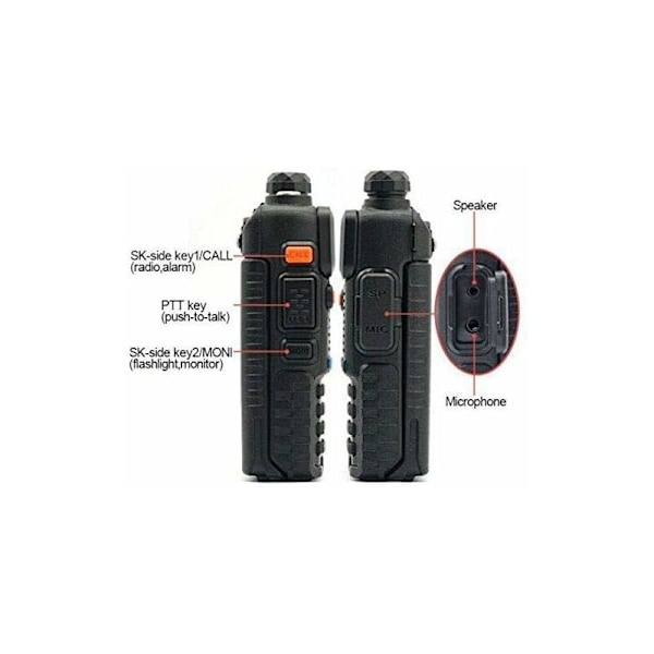Walkie Talkie VHF UV5 FM-radio med dubbelbandsradio, (1 st)